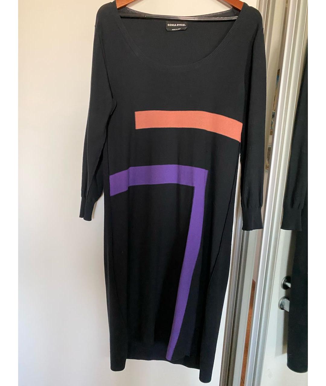 SONIA RYKIEL Черное хлопковое повседневное платье, фото 9