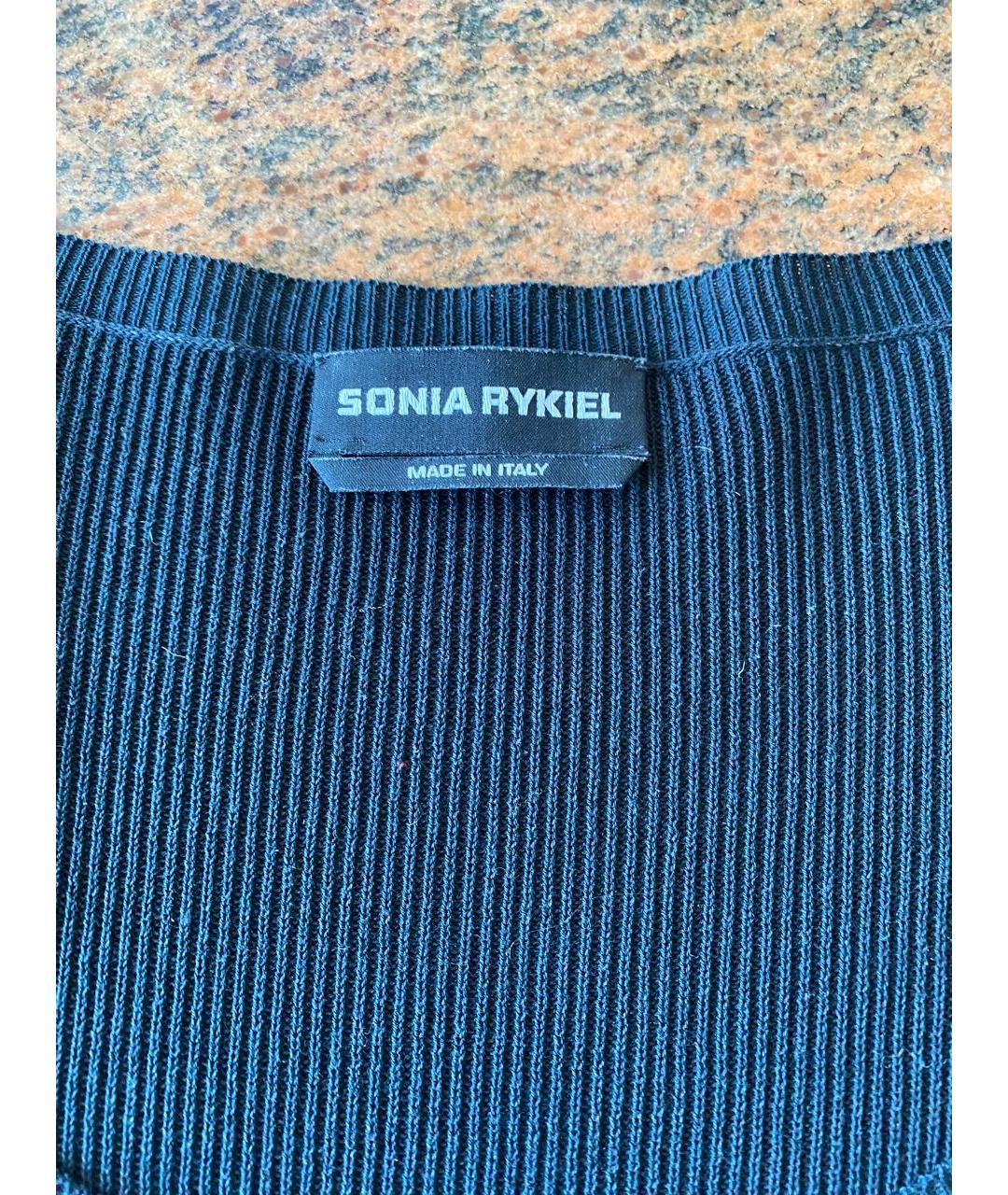 SONIA RYKIEL Черное хлопковое повседневное платье, фото 7