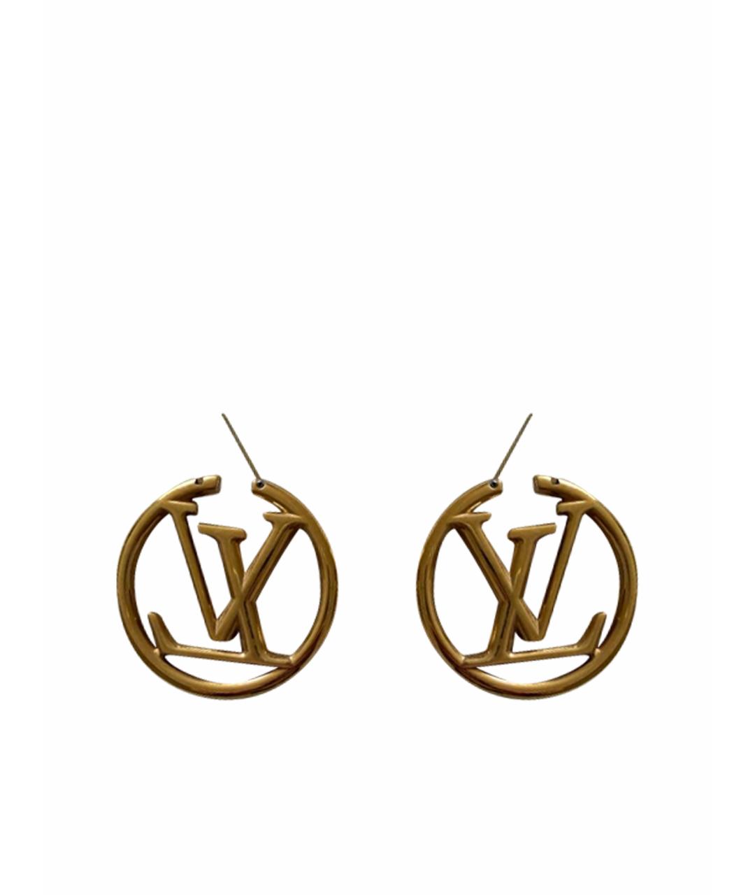 LOUIS VUITTON Золотые латунные серьги, фото 1