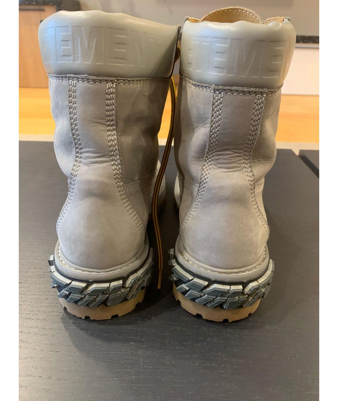 VETEMENTS Серые нубуковые ботинки, фото 4