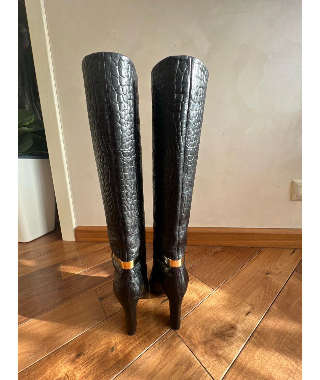 GIVENCHY Черные кожаные сапоги, фото 4