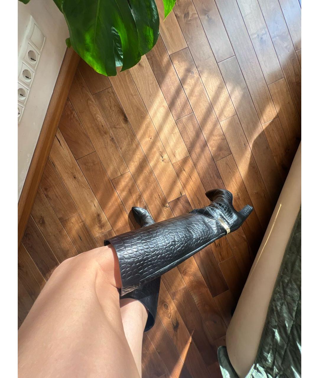 GIVENCHY Черные кожаные сапоги, фото 5