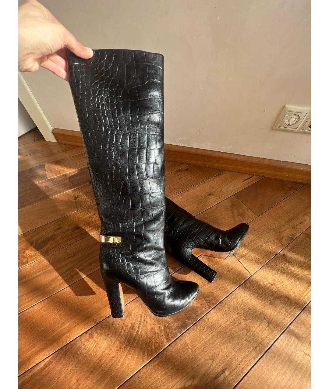 GIVENCHY Черные кожаные сапоги, фото 6