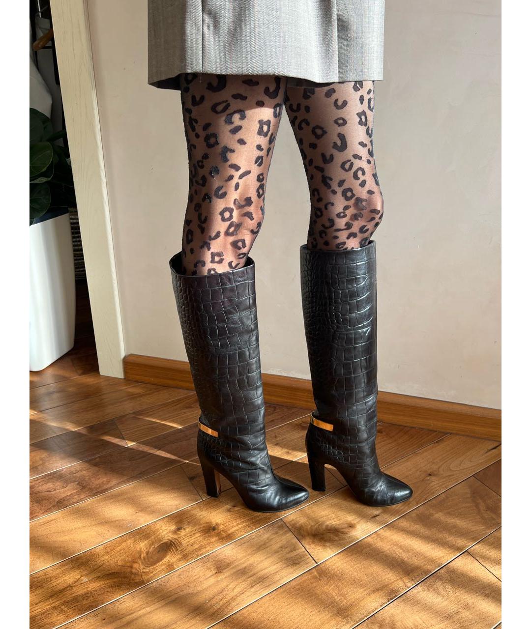 GIVENCHY Черные кожаные сапоги, фото 8