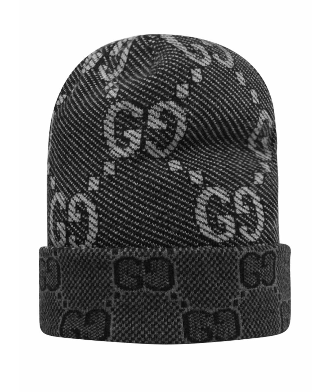 GUCCI Черная шерстяная шапка, фото 5