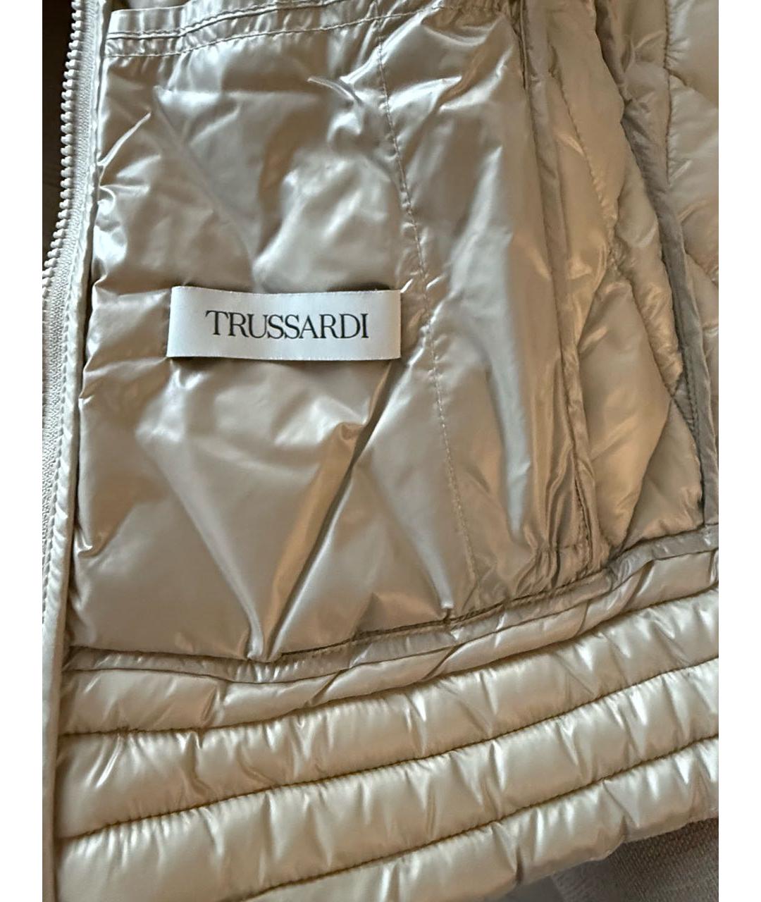 TRUSSARDI Бежевая полиэстеровая куртка, фото 3