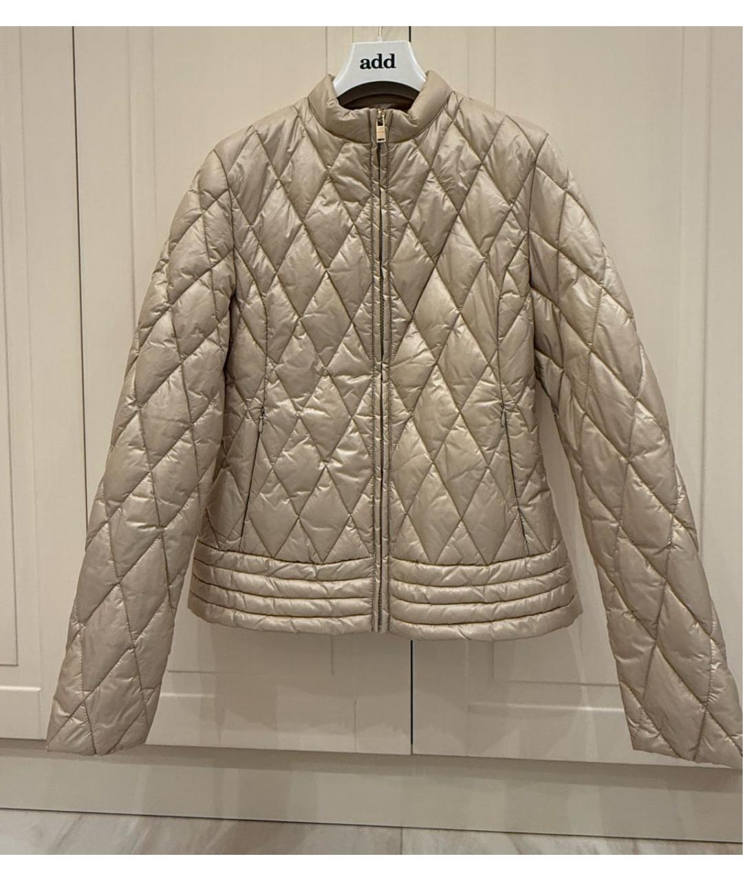 TRUSSARDI Бежевая полиэстеровая куртка, фото 9
