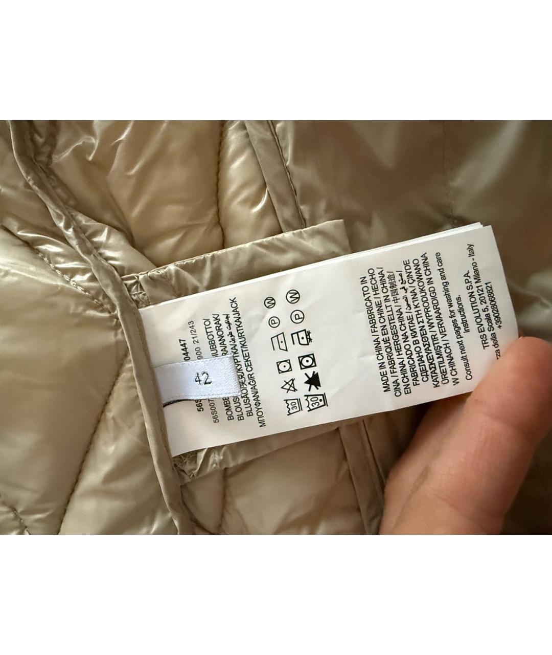 TRUSSARDI Бежевая полиэстеровая куртка, фото 4