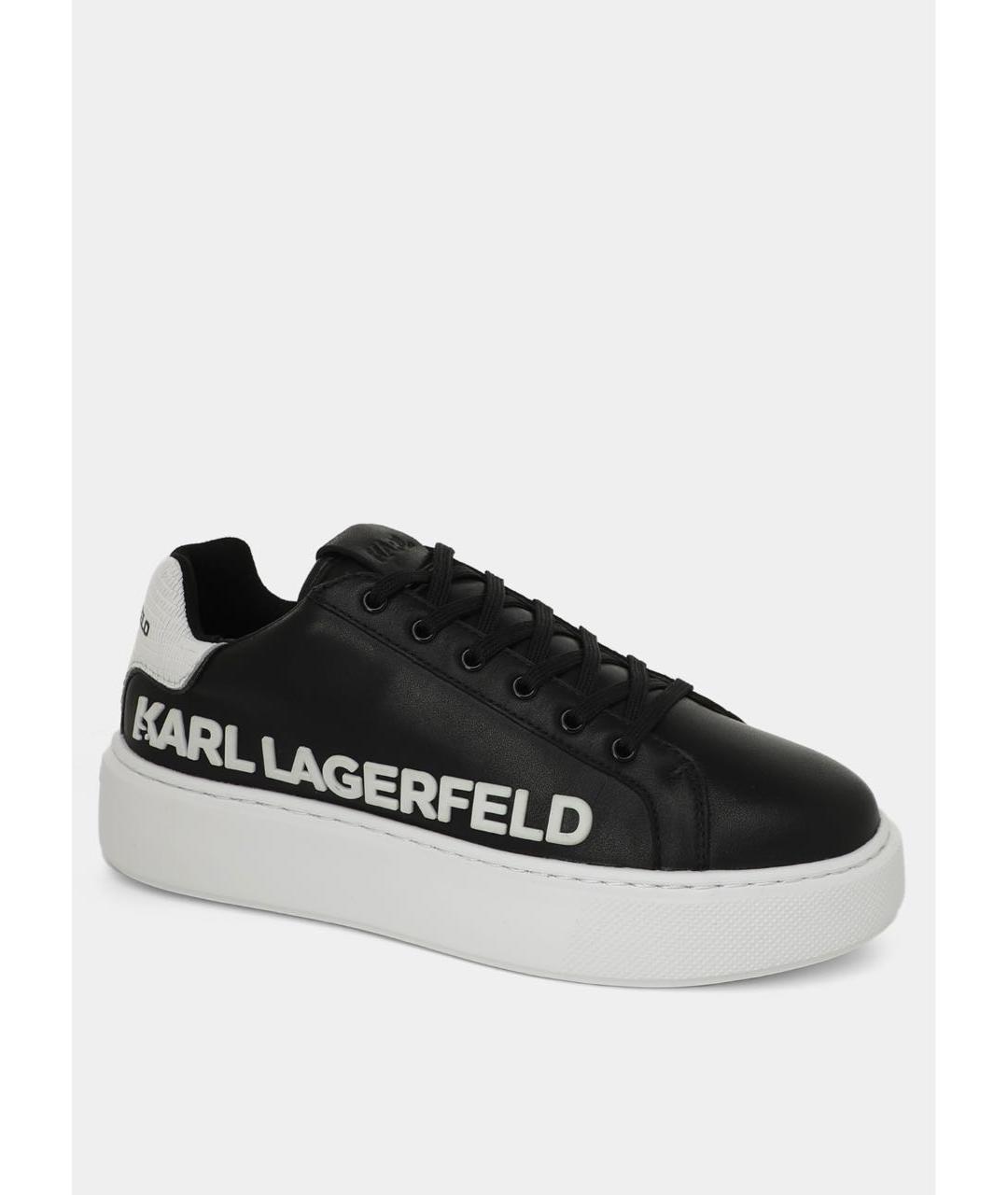 KARL LAGERFELD Черные кожаные кеды, фото 9
