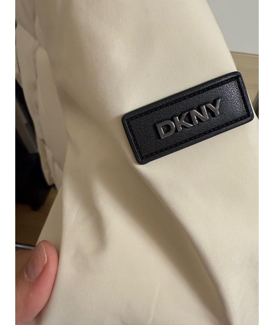 DKNY Бежевый полиэстеровый пуховик, фото 8