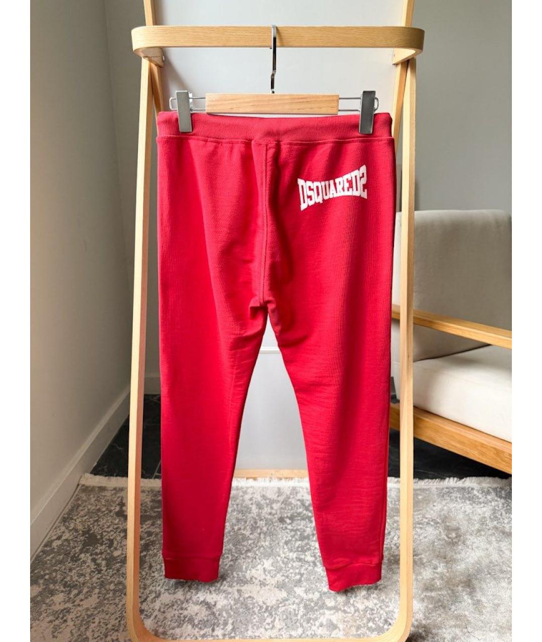 DSQUARED2 Красные хлопковые брюки и шорты, фото 2