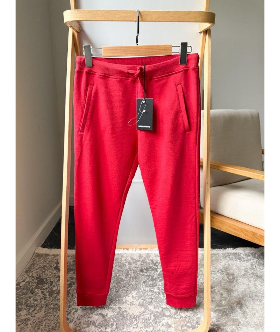 DSQUARED2 Красные хлопковые брюки и шорты, фото 5