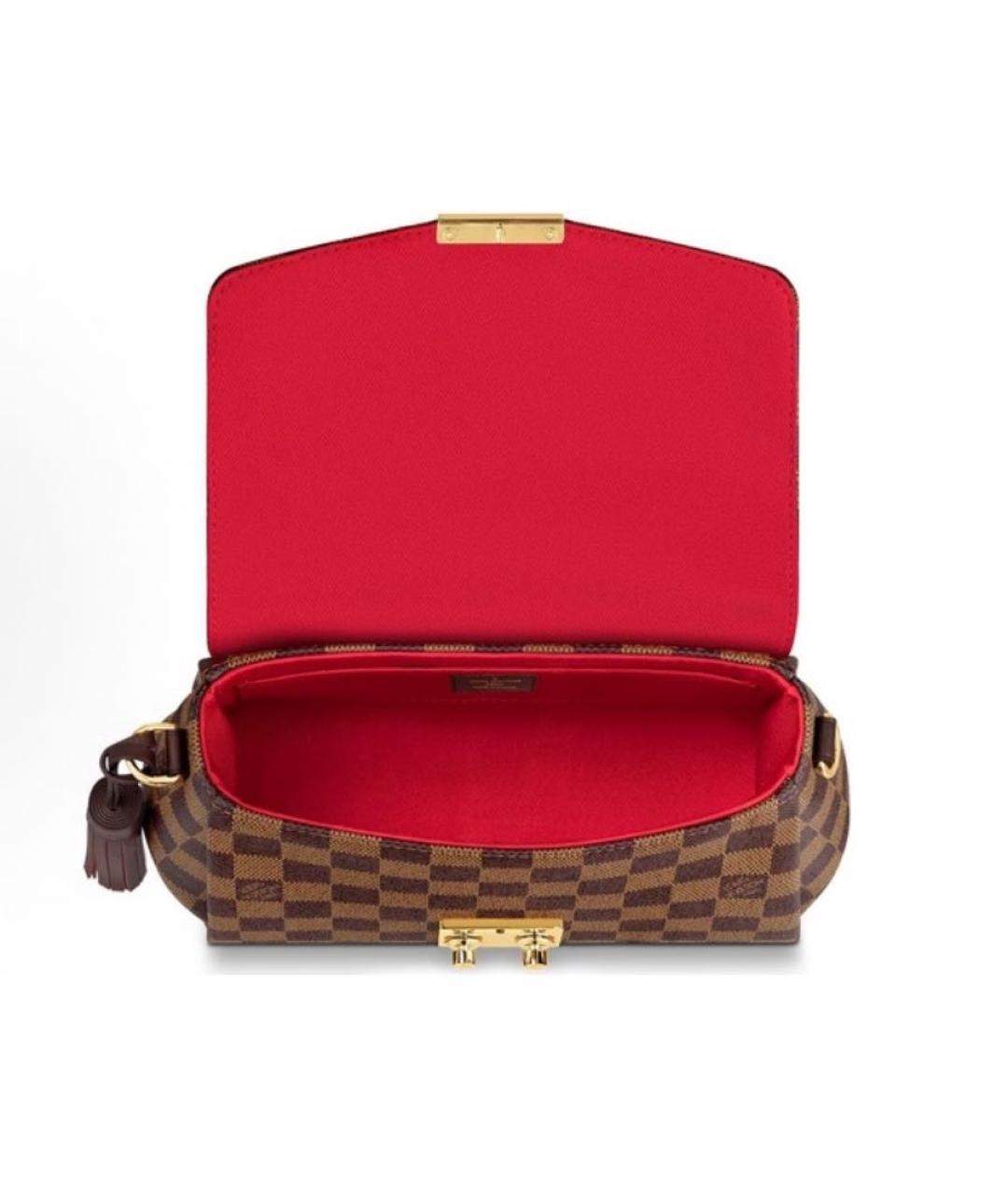 LOUIS VUITTON Коричневая кожаная сумка с короткими ручками, фото 4