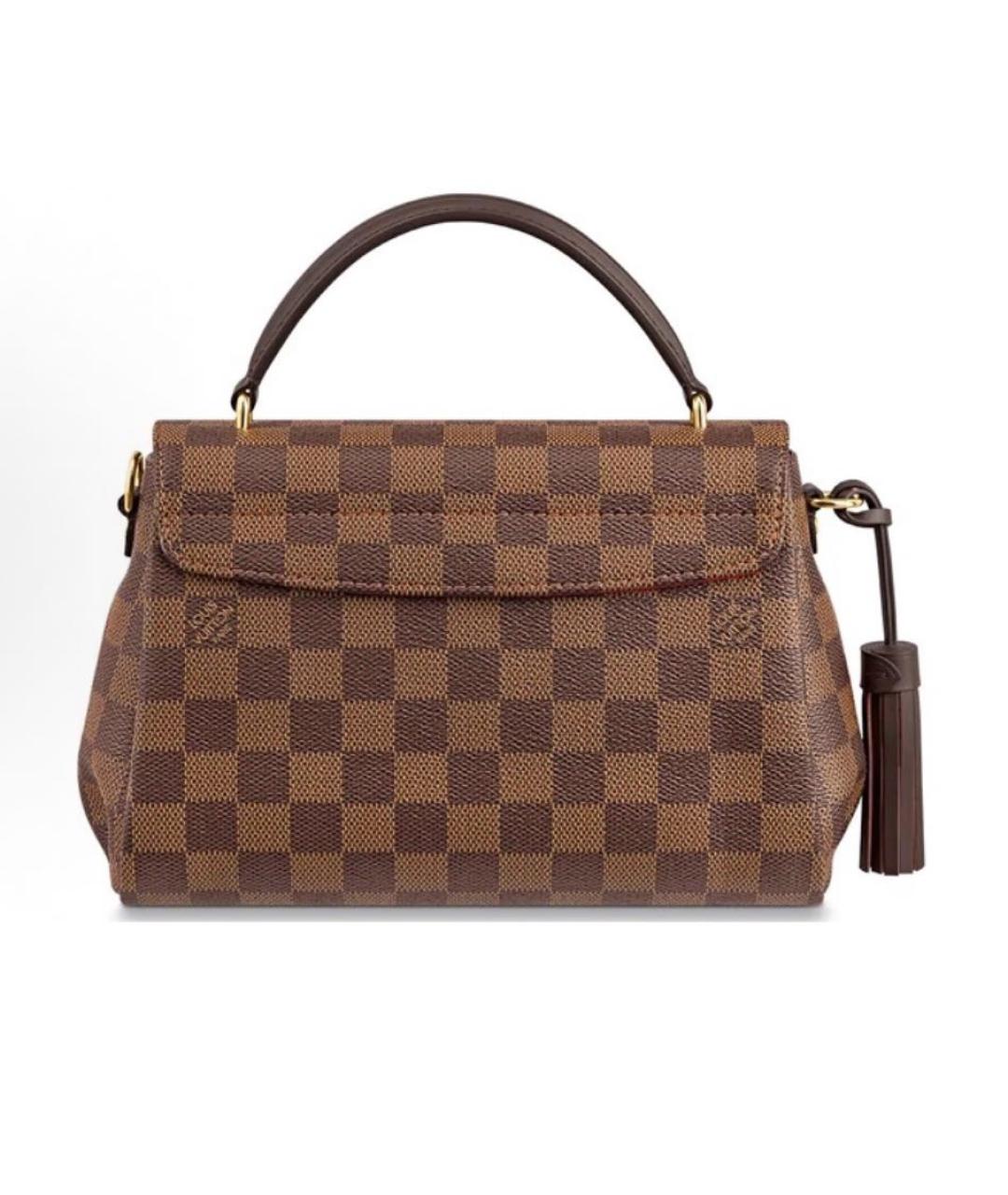LOUIS VUITTON Коричневая кожаная сумка с короткими ручками, фото 2