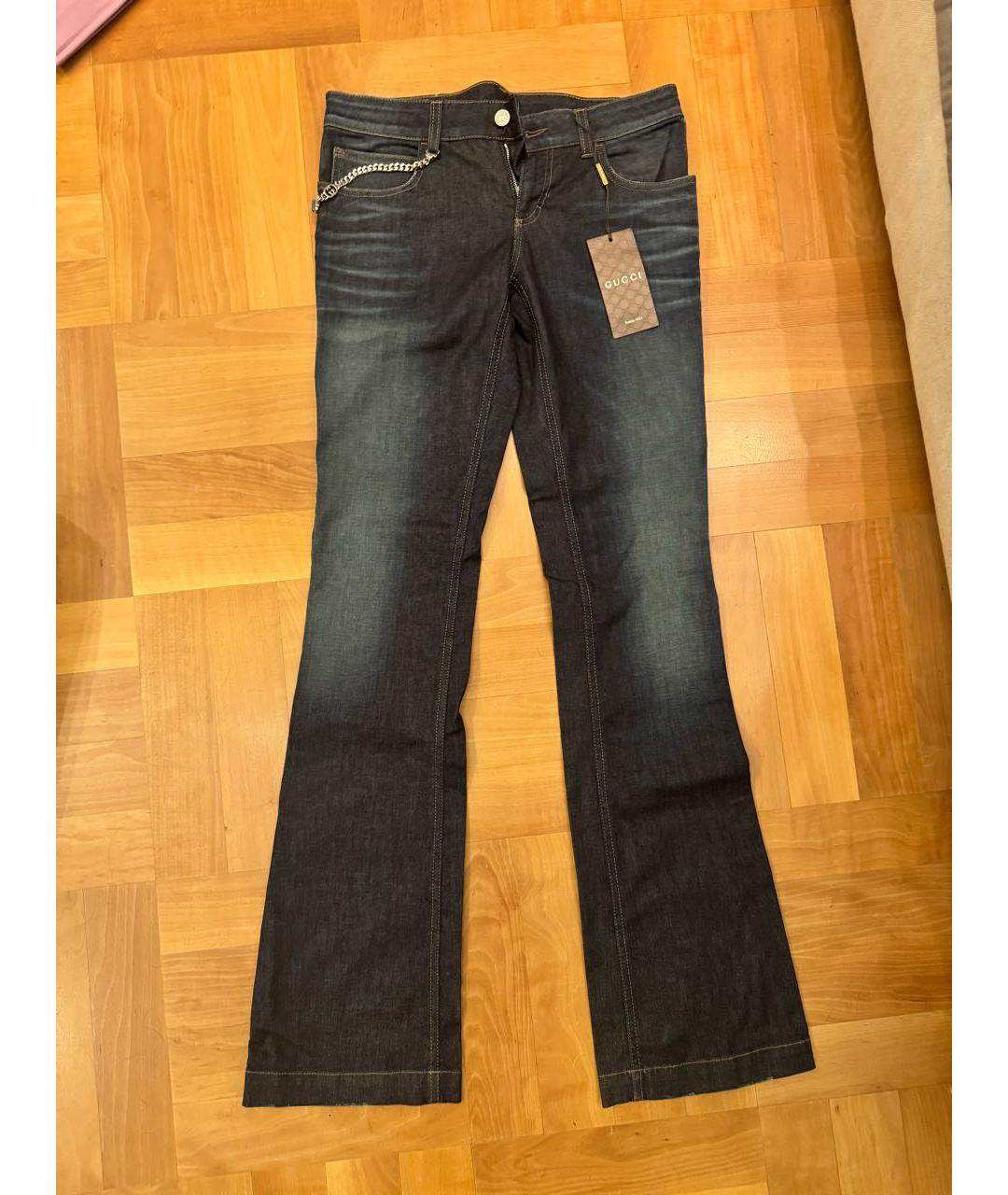 GUCCI Синие джинсы клеш, фото 3