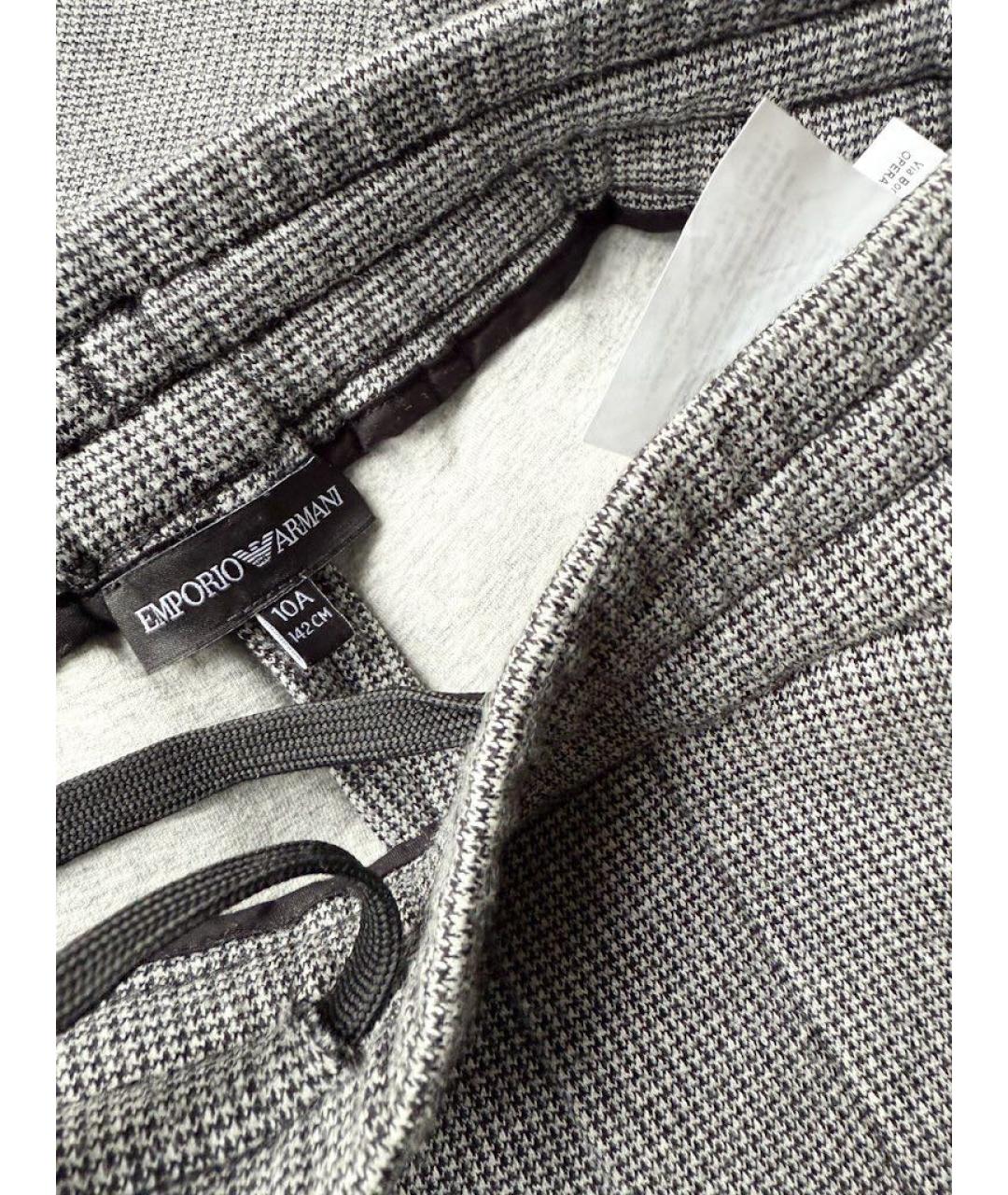 EMPORIO ARMANI Серые хлопковые брюки и шорты, фото 4