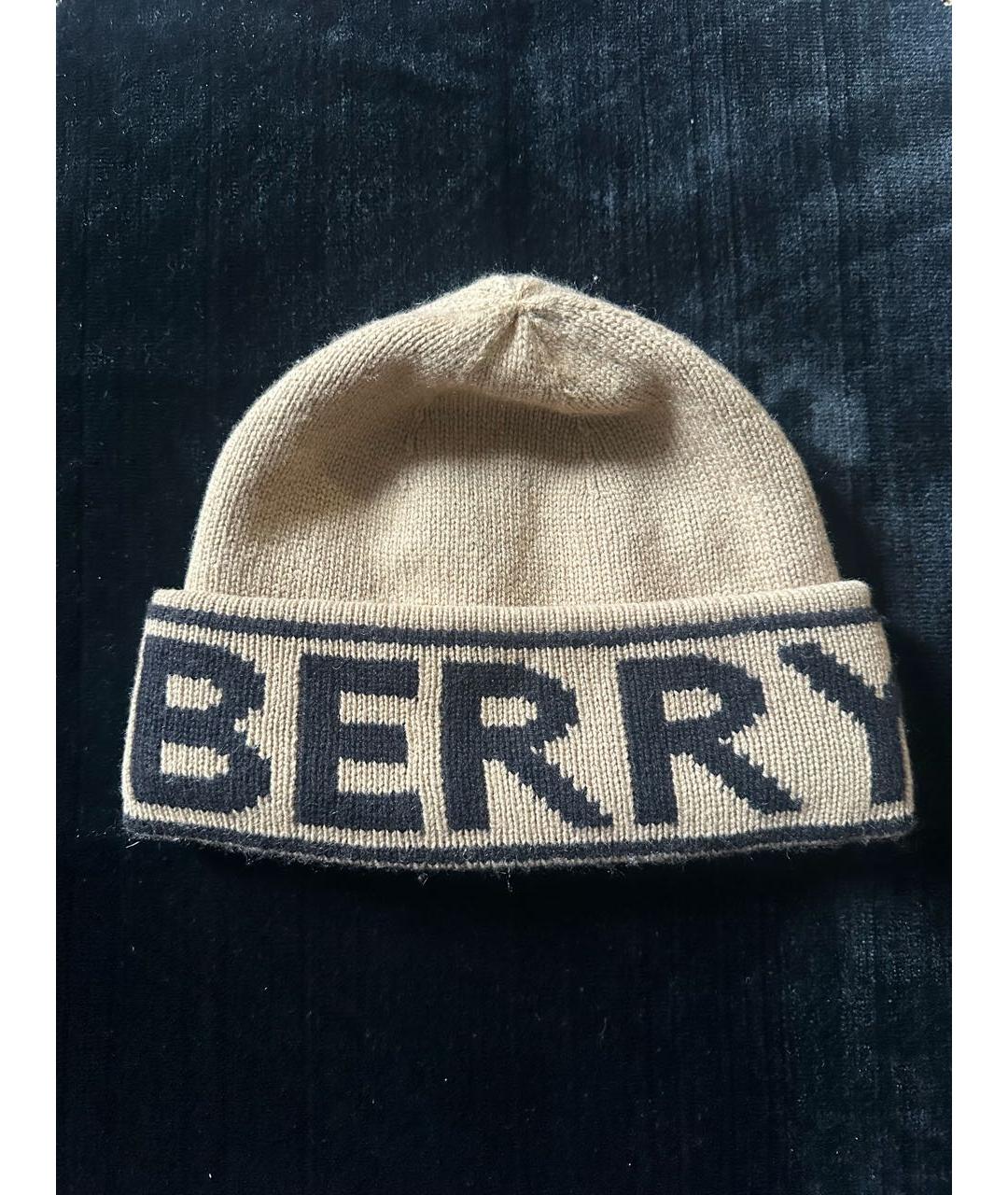 BURBERRY Бежевая кашемировая шапка, фото 4