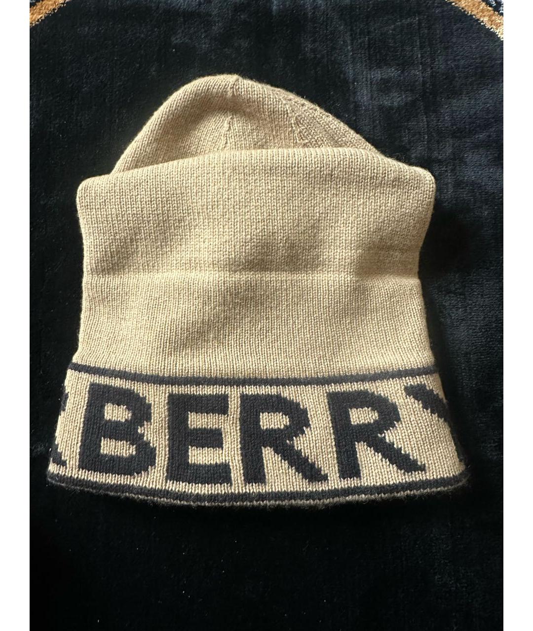 BURBERRY Бежевая кашемировая шапка, фото 2