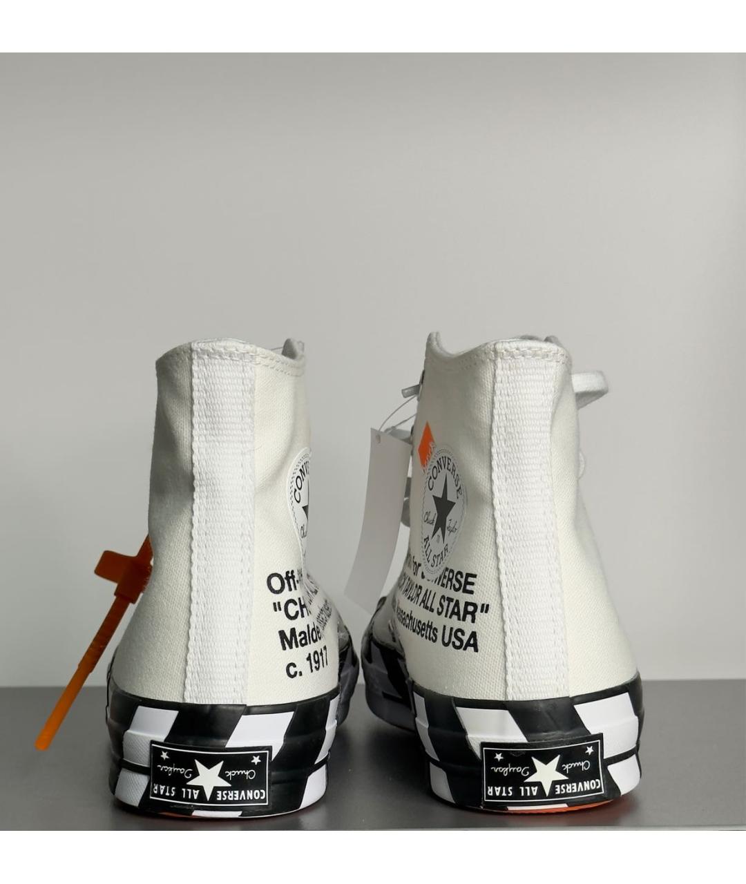 CONVERSE Белые текстильные высокие кроссовки / кеды, фото 6