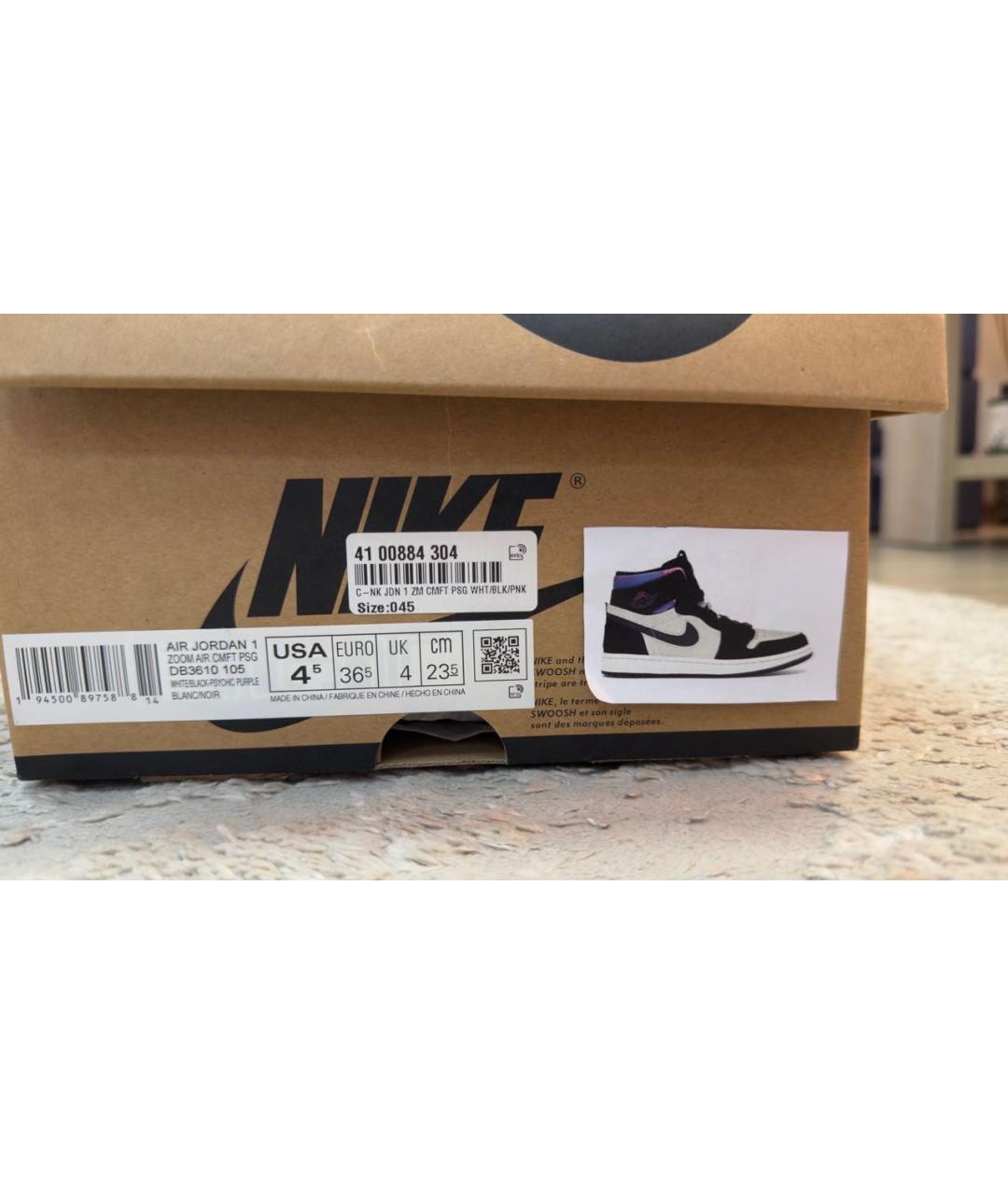 NIKE Черные кожаные кроссовки, фото 8