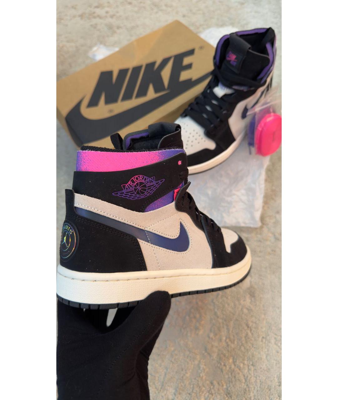 NIKE Черные кожаные кроссовки, фото 7