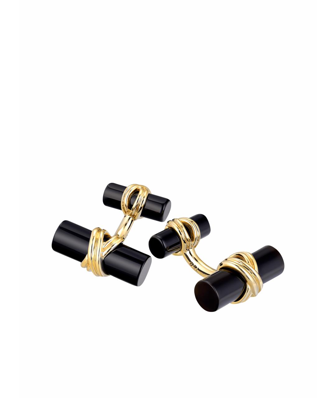 TIFFANY&CO Черные запонки из желтого золота, фото 1