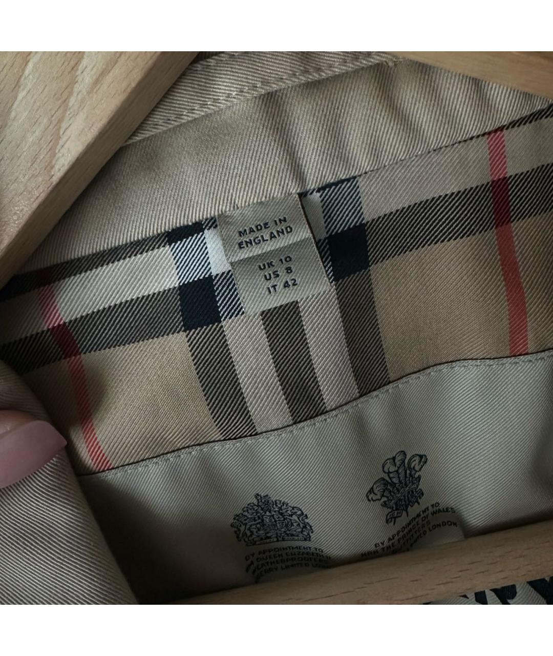 BURBERRY Бежевый тренч/плащ, фото 4