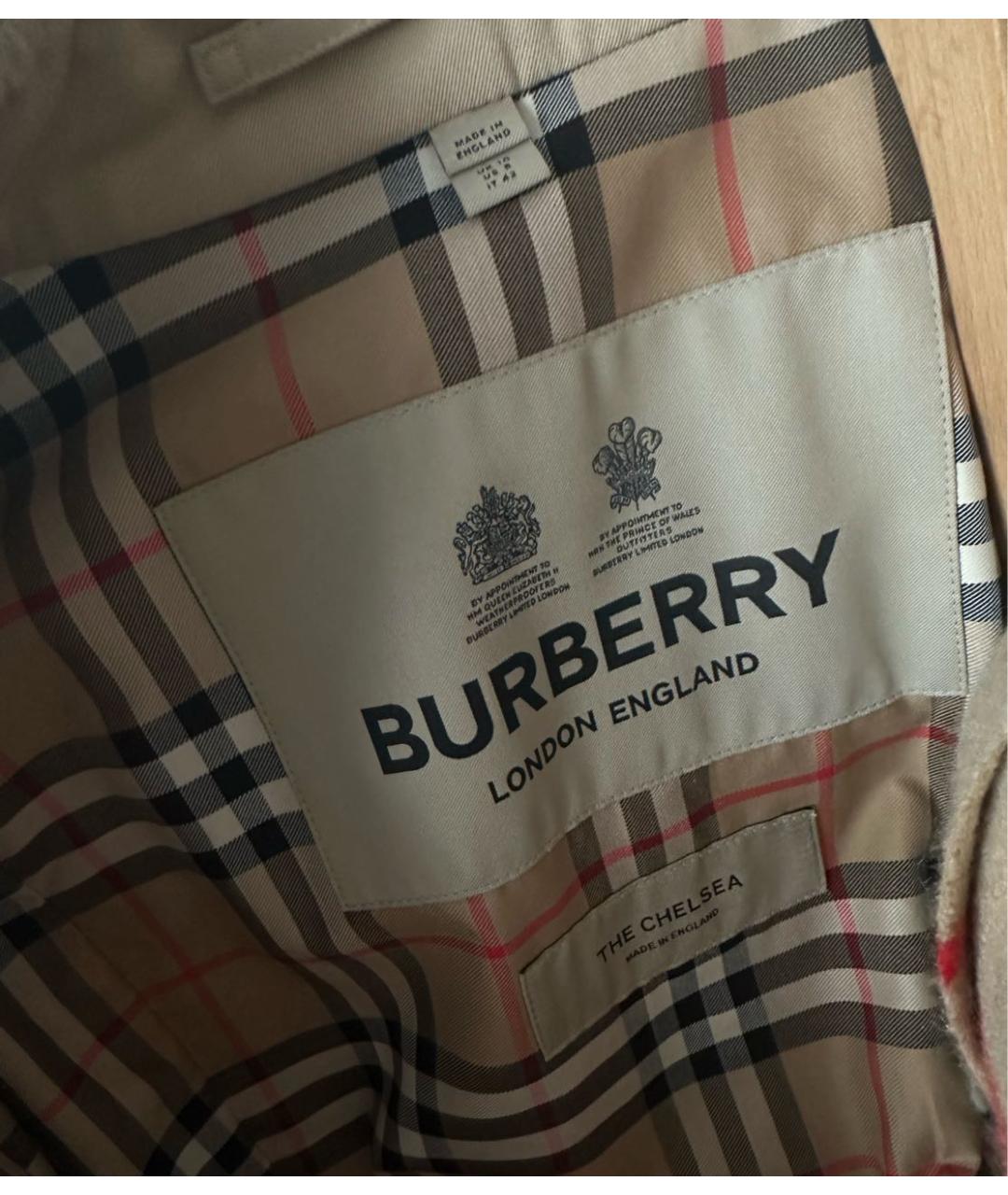 BURBERRY Бежевый тренч/плащ, фото 3