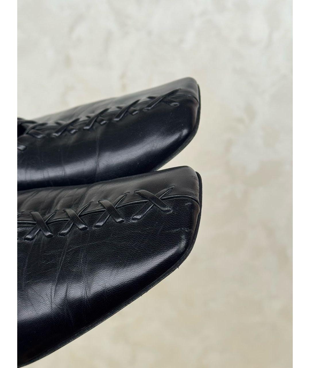 JIL SANDER Черные кожаные балетки, фото 7