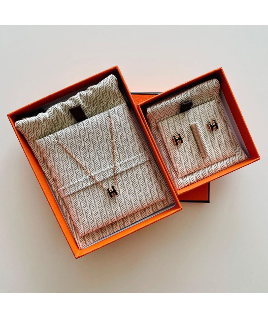 HERMES Черный металлический комплект, фото 2