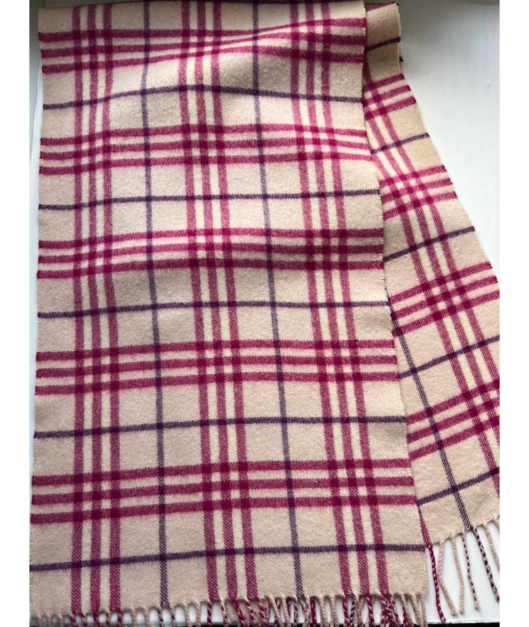 BURBERRY Розовый кашемировый шарф, фото 6