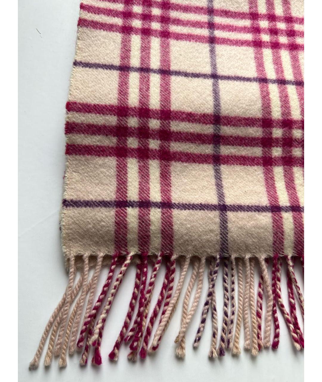 BURBERRY Розовый кашемировый шарф, фото 4