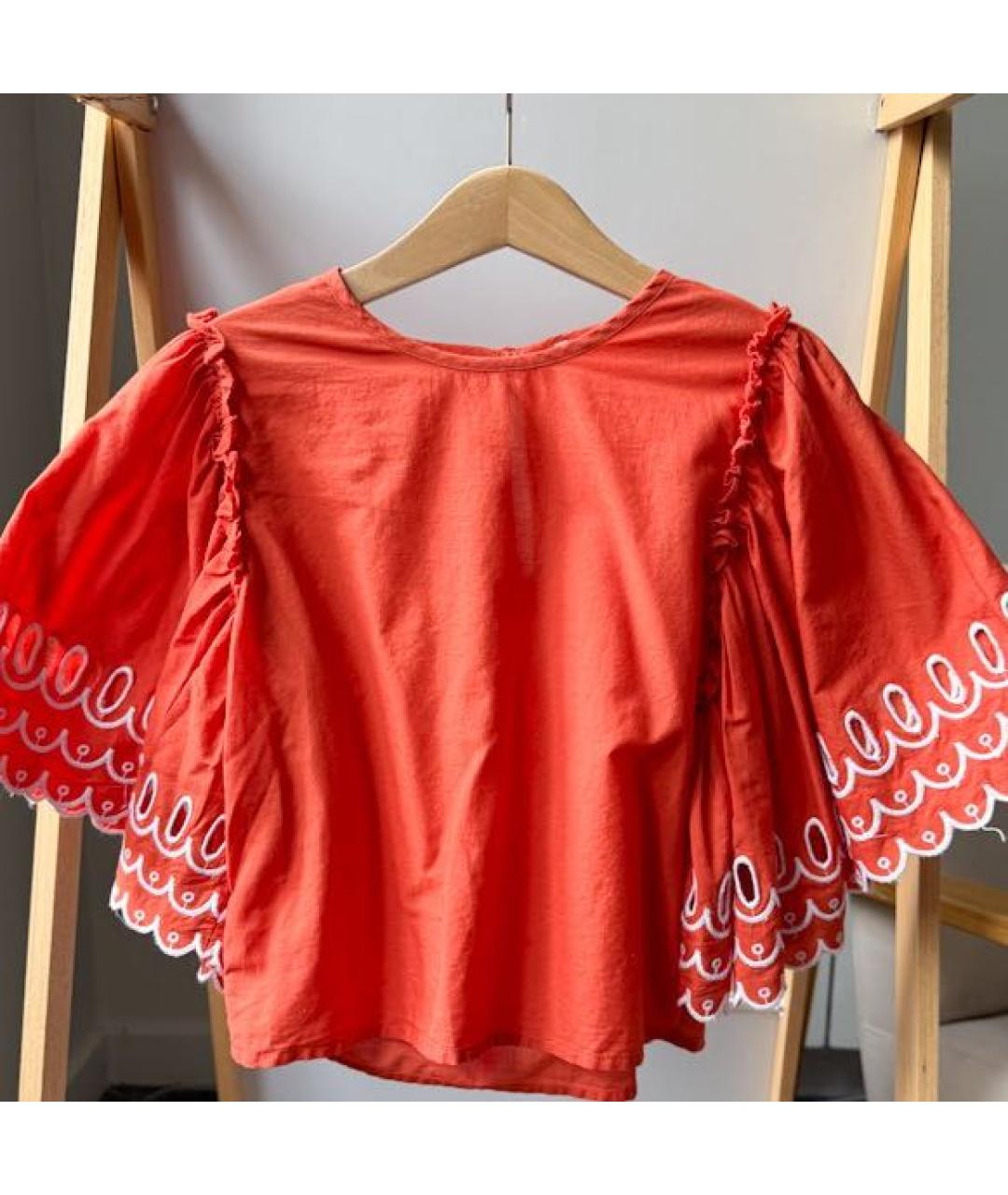 STELLA MCCARTNEY Оранжевая хлопковая рубашка/блузка, фото 3