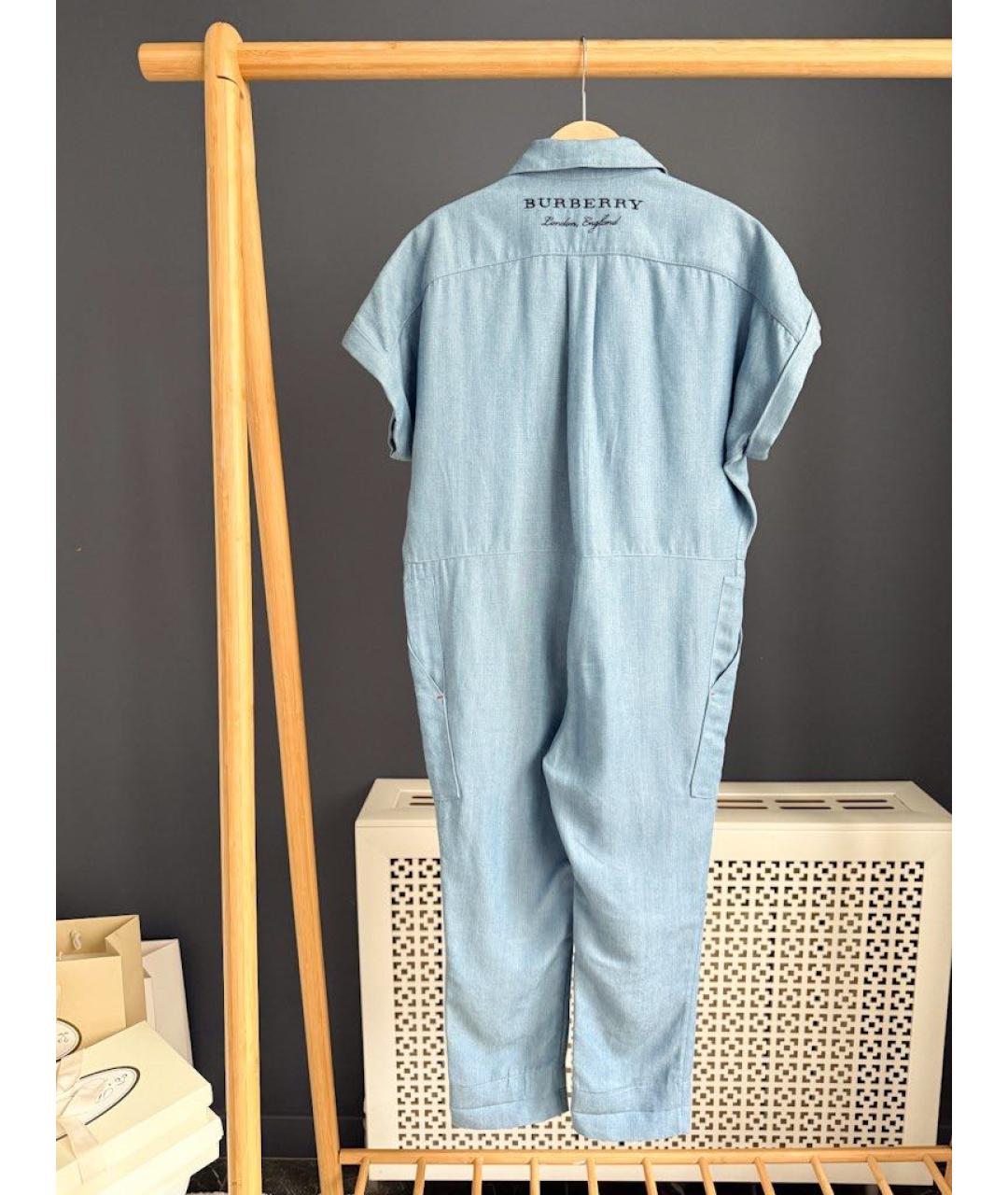 BURBERRY Голубой комбинезон, фото 2