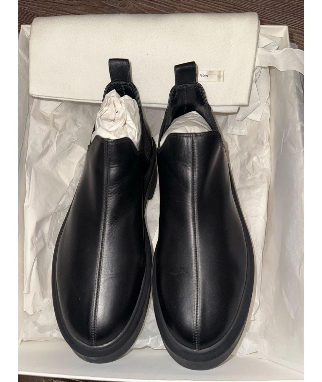 THE ROW Черные кожаные брогги и оксфорды, фото 2