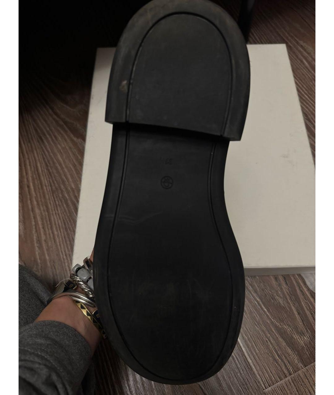 THE ROW Черные кожаные брогги и оксфорды, фото 4