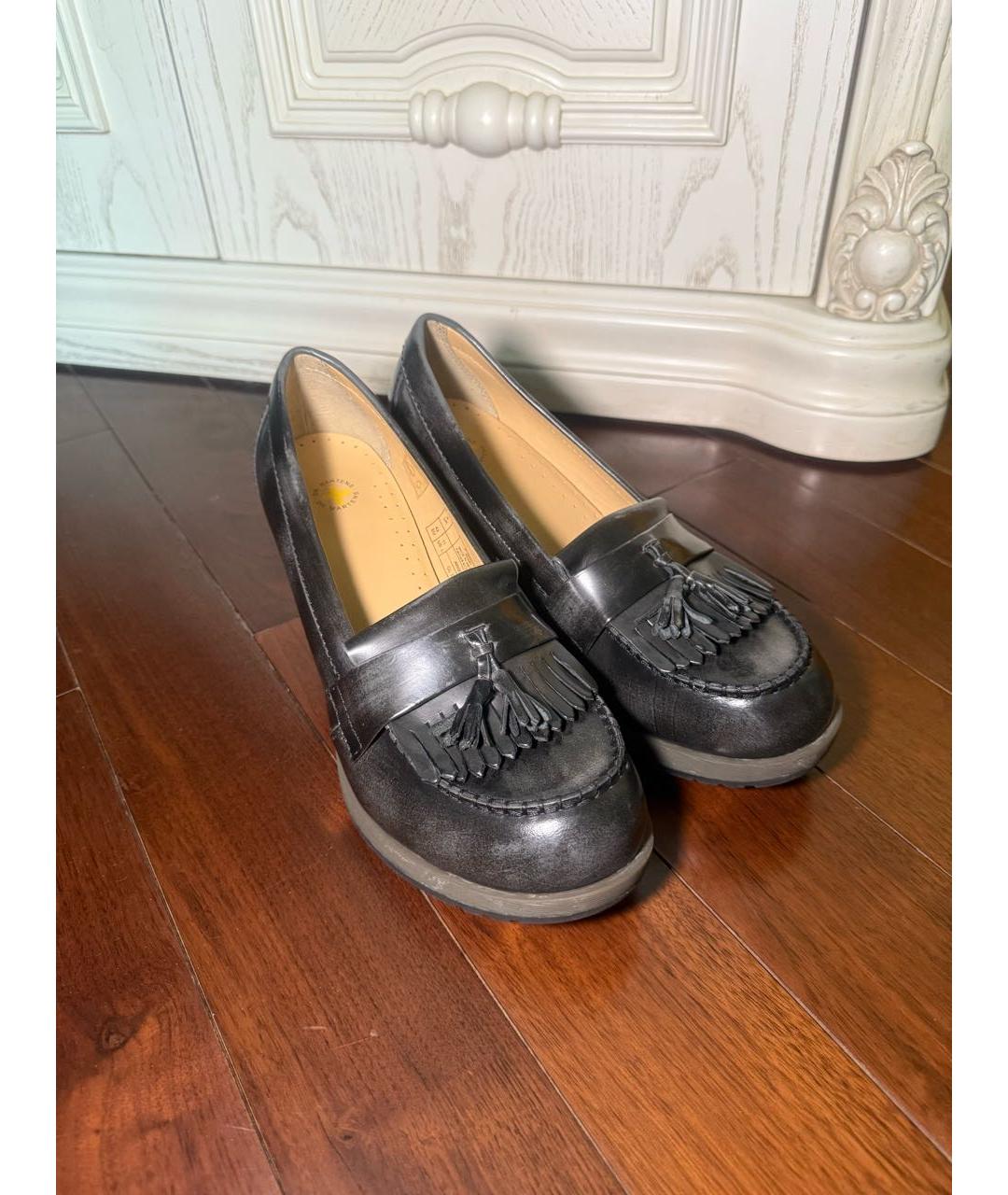 DR. MARTENS Черные кожаные лоферы, фото 2