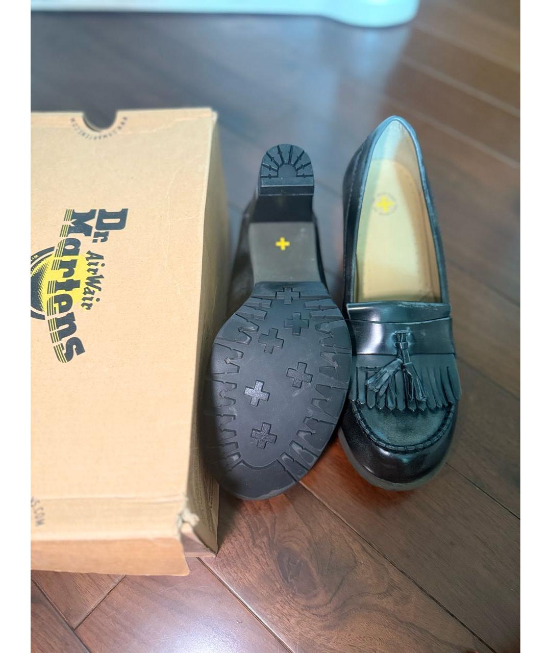 DR. MARTENS Черные кожаные лоферы, фото 3
