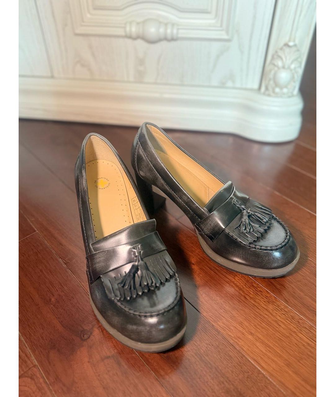 DR. MARTENS Черные кожаные лоферы, фото 6