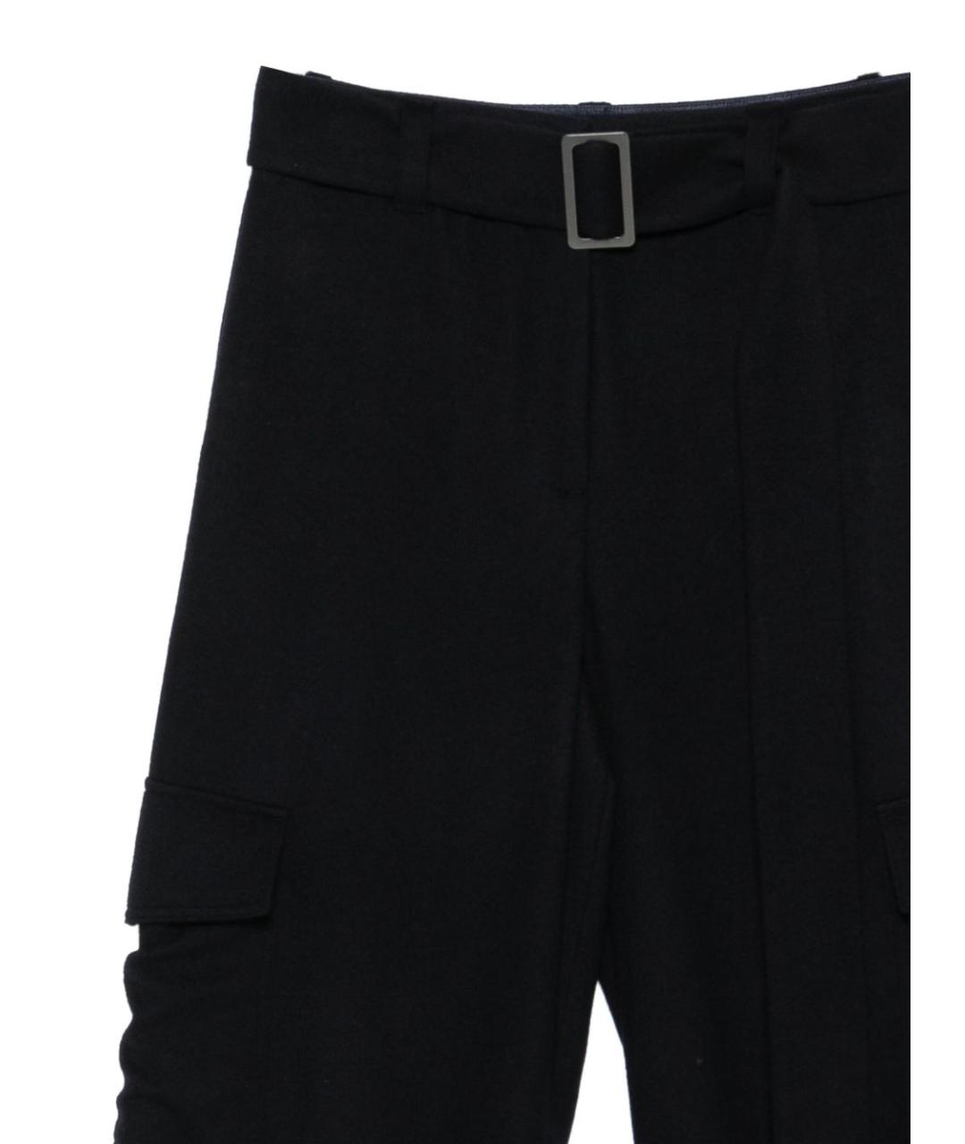 EMPORIO ARMANI Черные шерстяные прямые брюки, фото 3