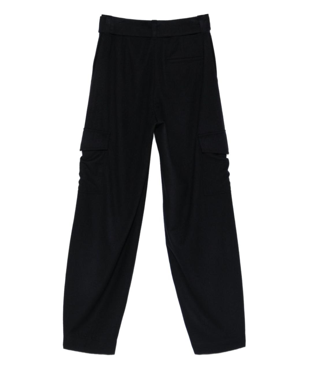 EMPORIO ARMANI Черные шерстяные прямые брюки, фото 2