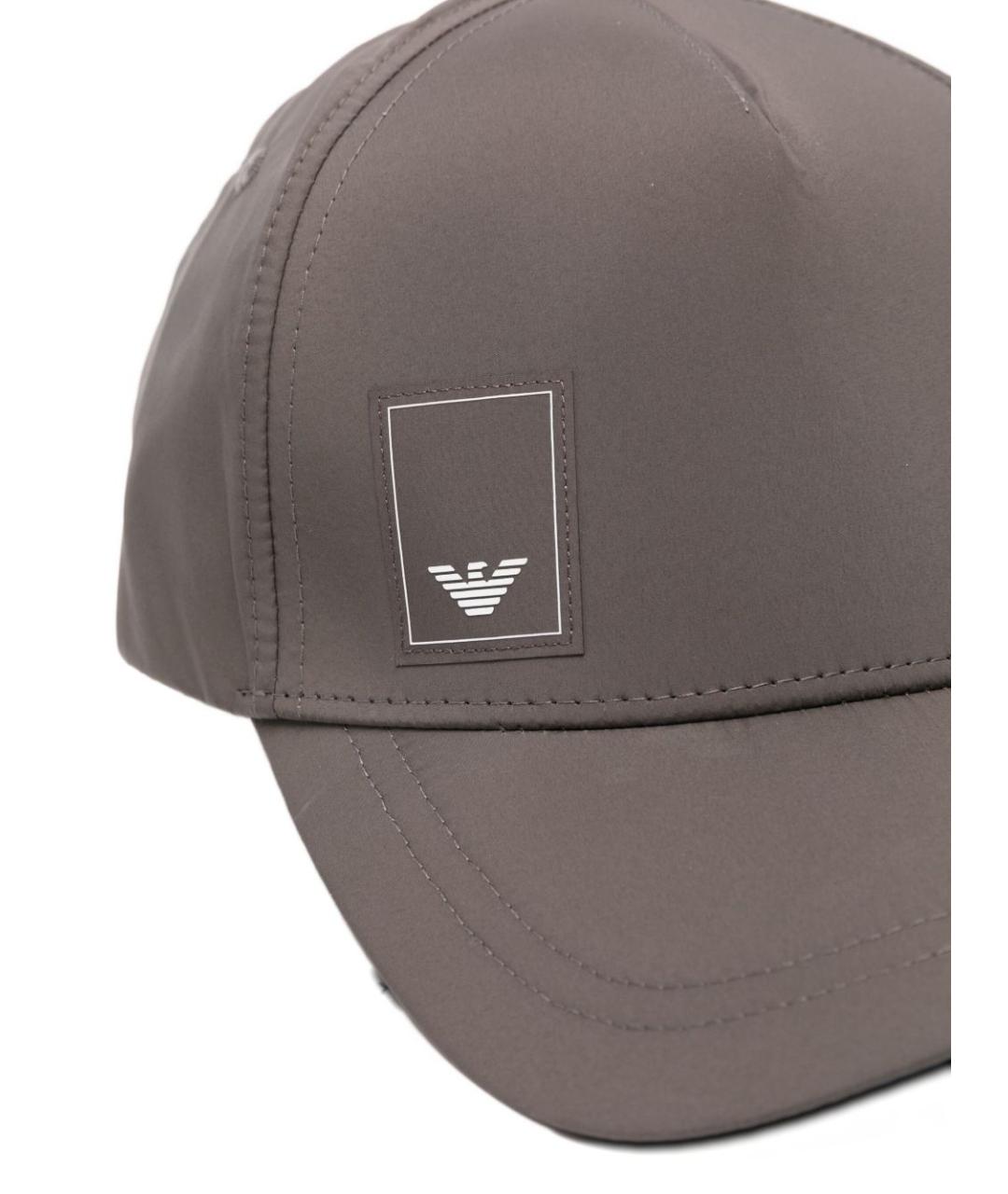 EMPORIO ARMANI Серая синтетическая кепка/бейсболка, фото 3