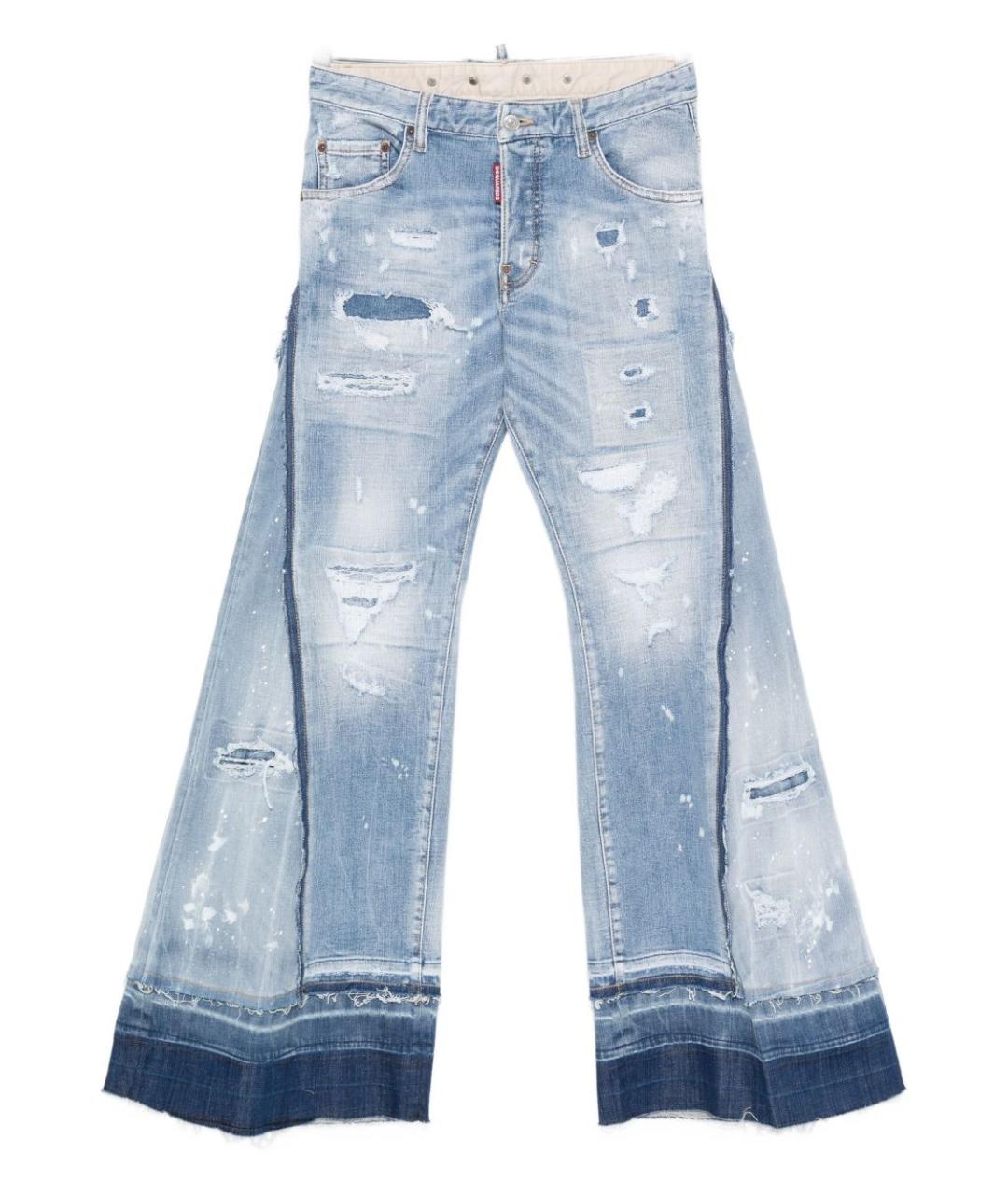 DSQUARED2 Голубые хлопковые джинсы клеш, фото 1