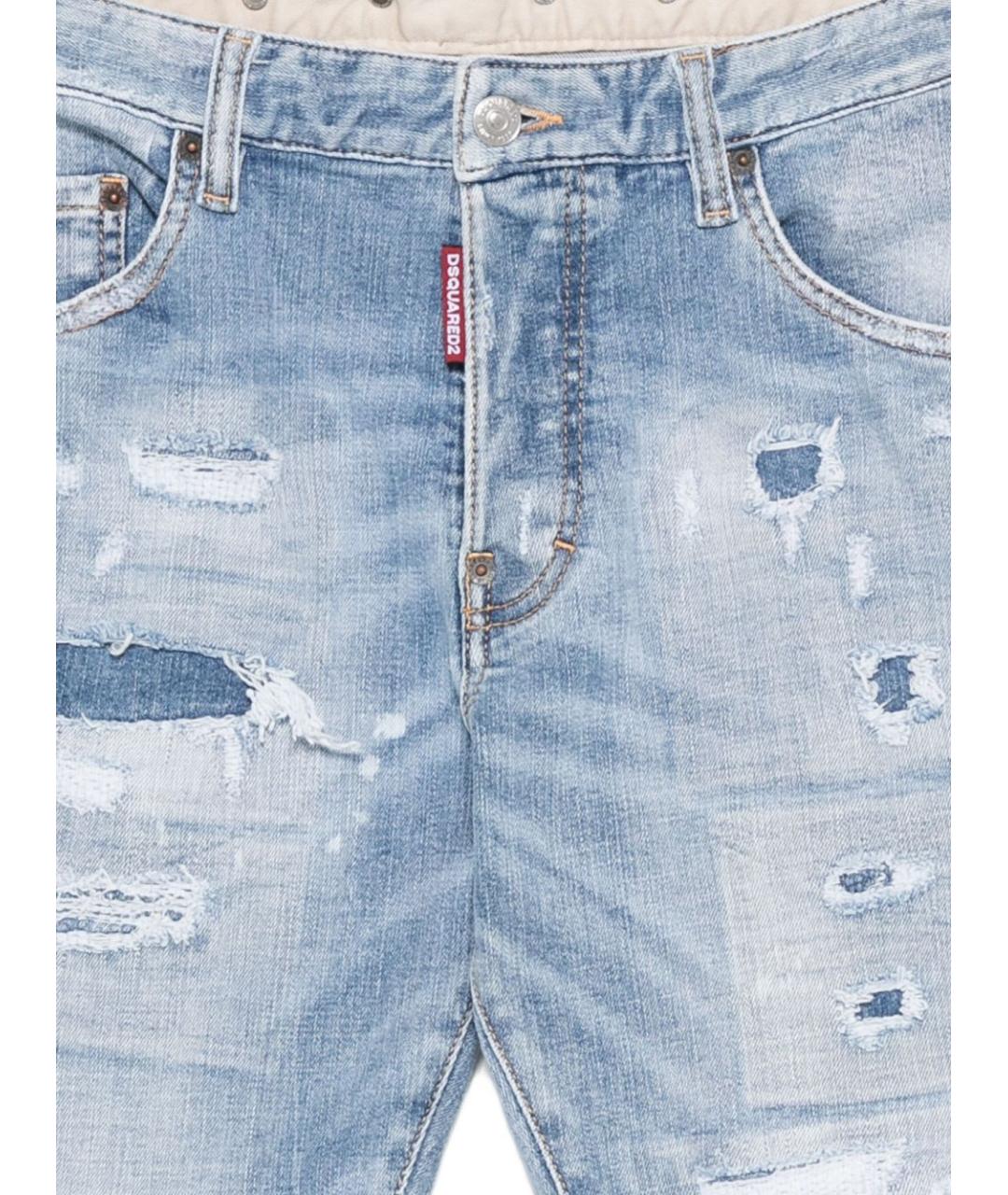 DSQUARED2 Голубые хлопковые джинсы клеш, фото 3