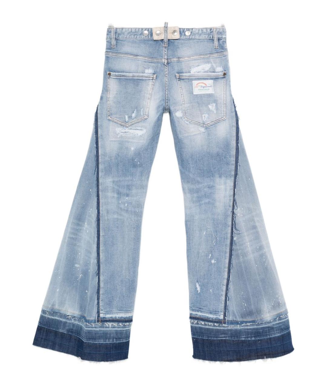 DSQUARED2 Голубые хлопковые джинсы клеш, фото 2