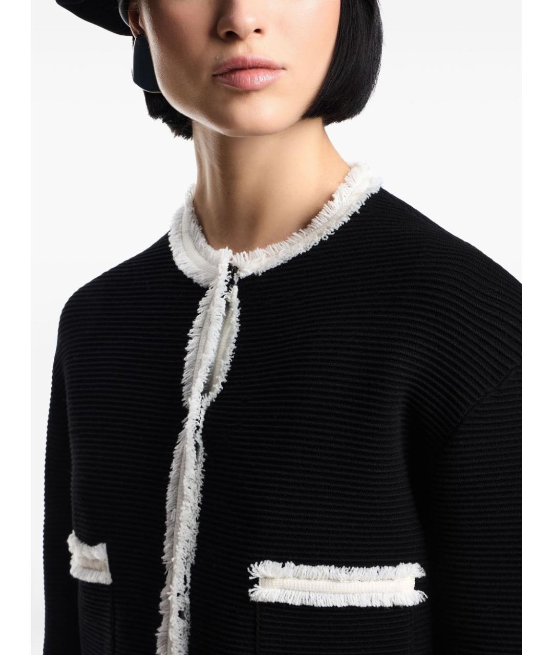 EMPORIO ARMANI Черный вискозный кардиган, фото 4