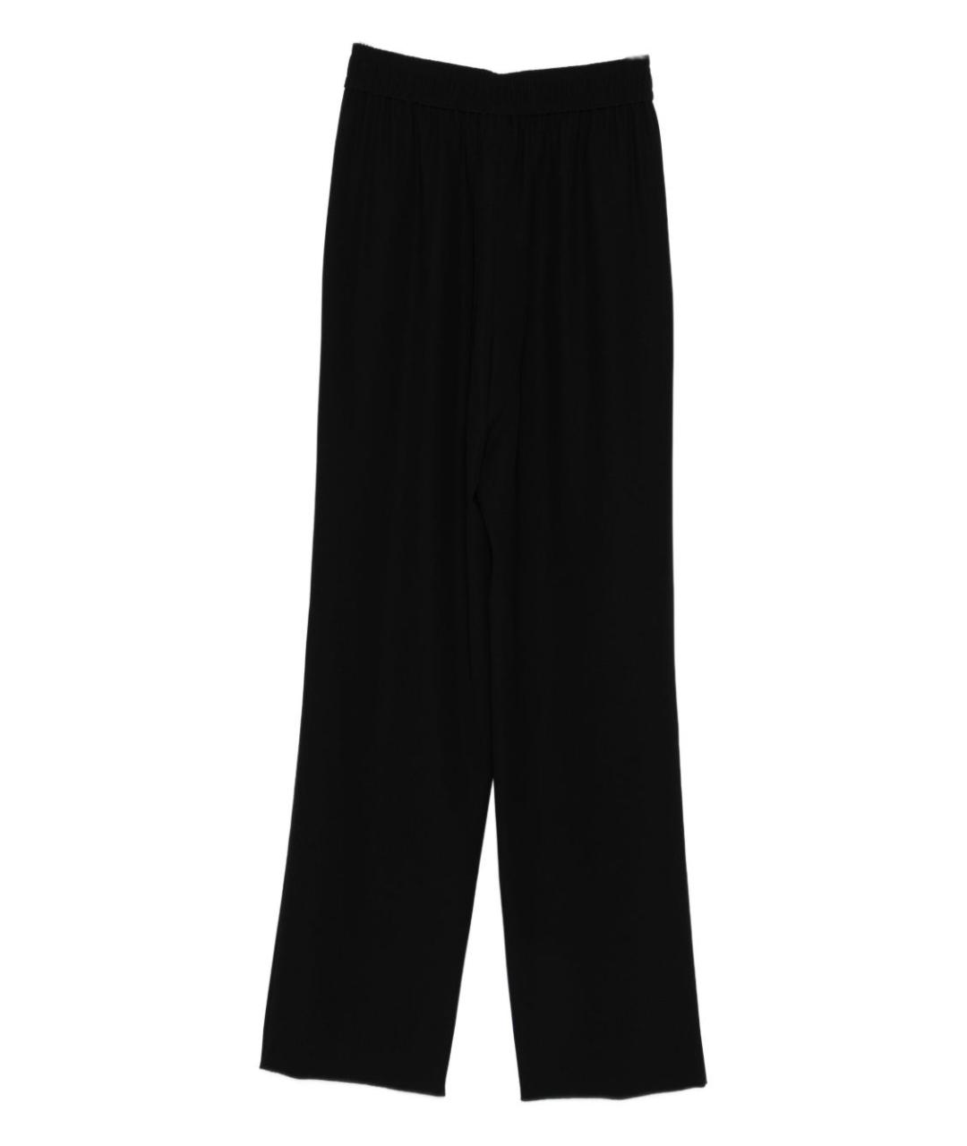 EMPORIO ARMANI Черные полиэстеровые прямые брюки, фото 2