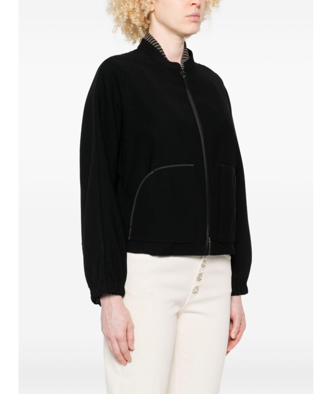 EMPORIO ARMANI Черная полиэстеровая куртка, фото 2