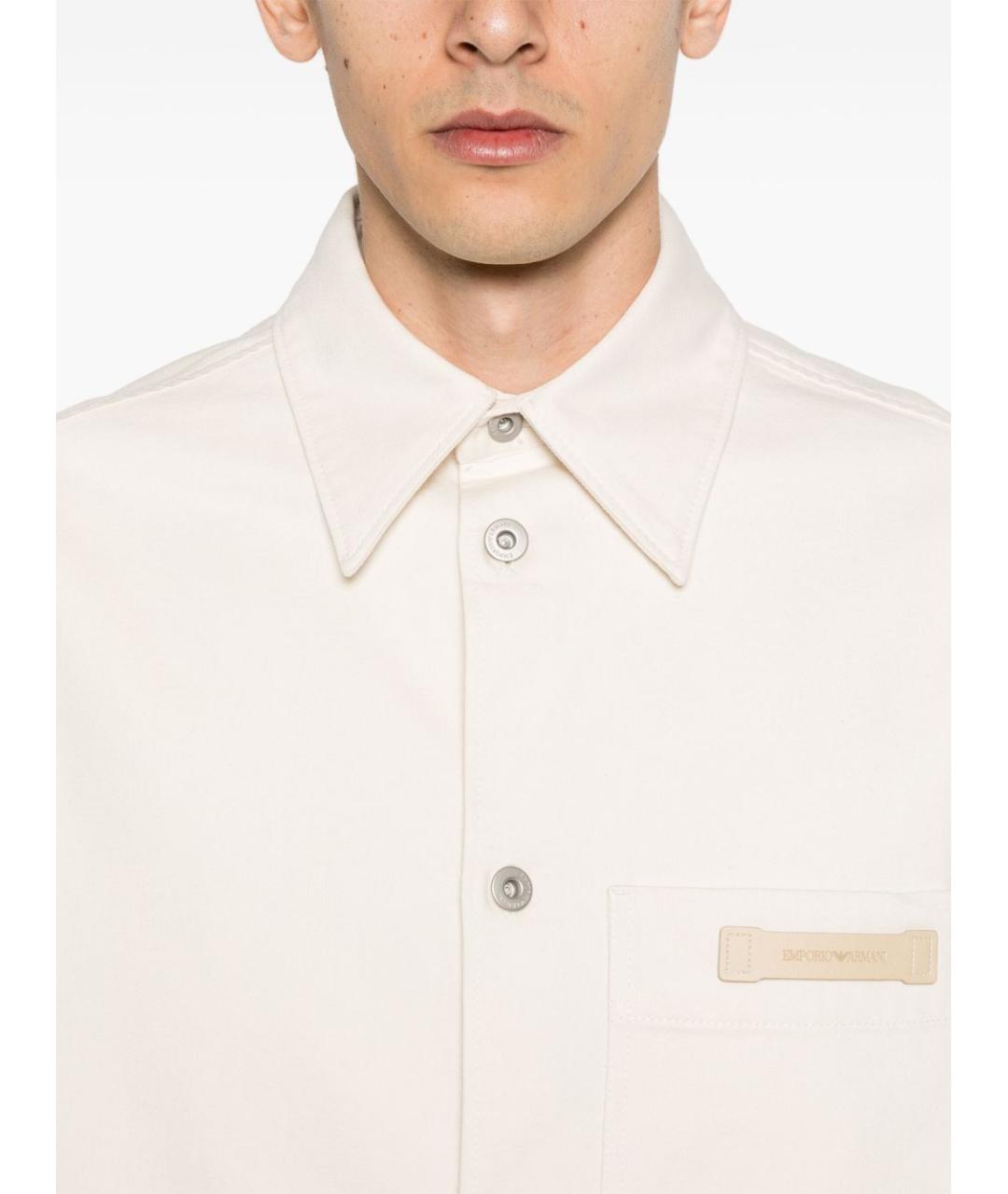 EMPORIO ARMANI Белая хлопковая куртка, фото 4