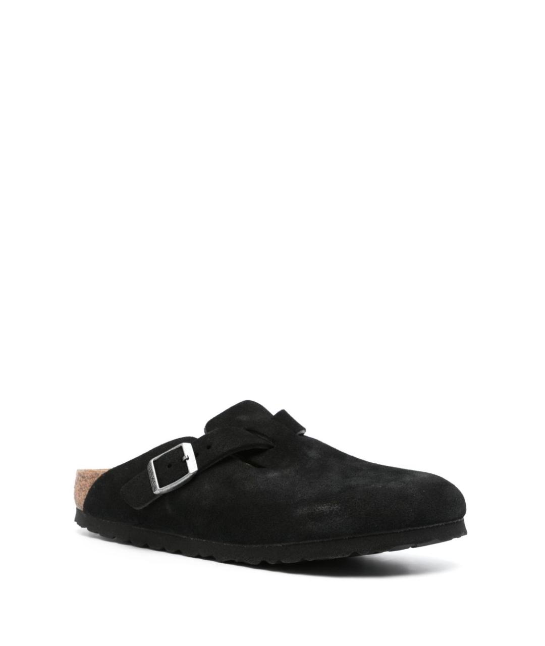 BIRKENSTOCK Черные замшевые мюли, фото 3
